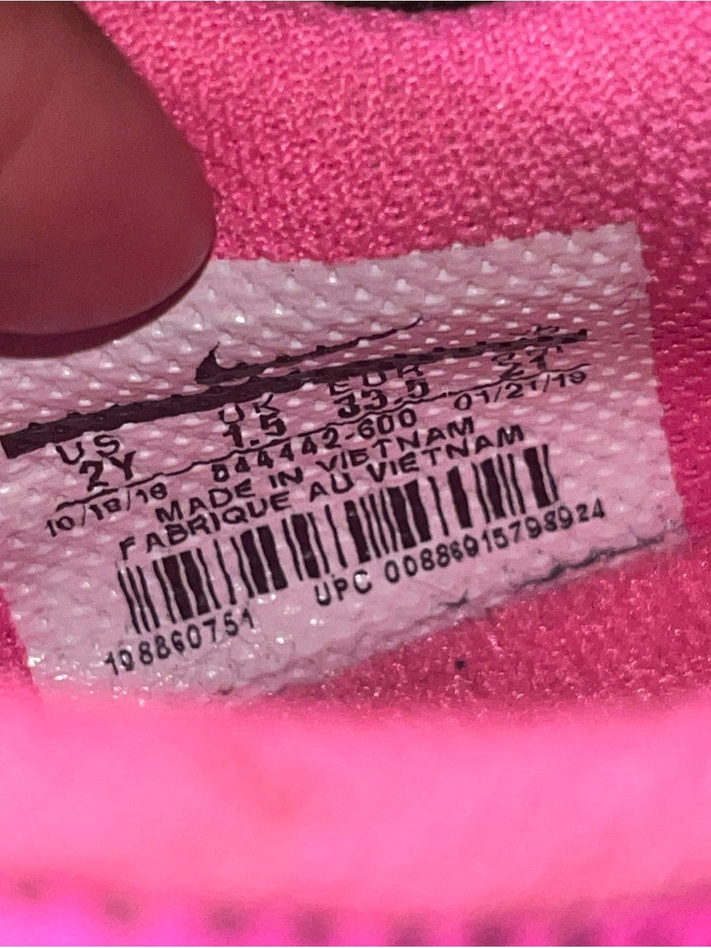 Nike Jr Bravata II FG Pink Black Soccer Cleats Youth 2Y Unisex - Picture 8 of 8
